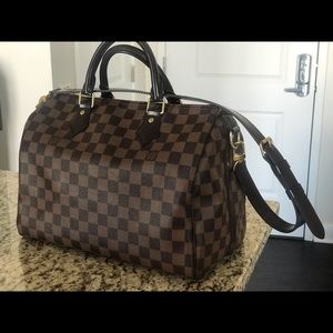 Louis Vuitton 30 Damier Ebene Speedy Bandouli…